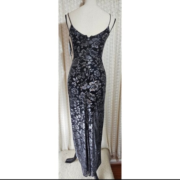 NEW Gunne Sax Jessica McClintock Maxi Brocade Dress - Picture 3 of 8